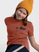 Bluzki dla dziewczynek - Koszulka z bawełny organicznej T-CAT JUNIOR - Volcano - miniaturka - grafika 1