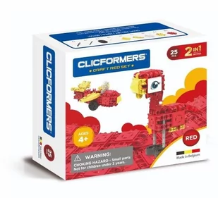 CLICFORMERS Craft set czerwony 25el. - Zabawki konstrukcyjne - miniaturka - grafika 1