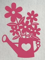 Dekoratorstwo - Konewka z kwiatami z kartonu - miniaturka - grafika 1
