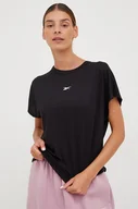 Koszulki sportowe damskie - Reebok t-shirt treningowy kolor czarny - miniaturka - grafika 1