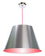 Lampy sufitowe - Macodesign MacoDesing Lampa wisząca Inox Florentyna 070-105, 60 W, srebrno-czerwona - miniaturka - grafika 1