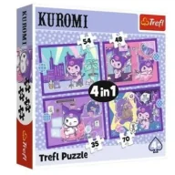 Puzzle - Puzzle 4w1 Dzień Kuromi Hello Kitty TREFL - miniaturka - grafika 1