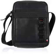 Torebki damskie - Tommy Hilfiger Męski zrównoważony PU mini reporter, czarny, jeden rozmiar, Czarny - miniaturka - grafika 1