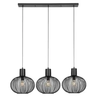 Lampy sufitowe - Lampa wisząca na belce GILA 365700332 Trio druciana metalowa czarny - miniaturka - grafika 1
