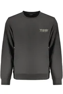 Bluzy męskie - CZARNA BLUZA MĘSKA Z ZAMKIEM WRANGLER - miniaturka - grafika 1