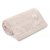 Koce i narzuty dla dzieci - YOSOY Kocyk z wełny merino Jersey Cappuccino - miniaturka - grafika 1