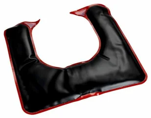 Wenko 3823010500 borowinowa poduszka rozgrzewająca na kark, nadaje się do stosowania w mikrofalówce, welur, wymiary: 30,5x1x29 cm, czerwona 3823010500 - Poduszki dekoracyjne - miniaturka - grafika 2