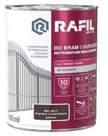 Farby do metalu - Emalia do bram i ogrodzeń Rafil brązowy czekoladowy 0,9L - miniaturka - grafika 1