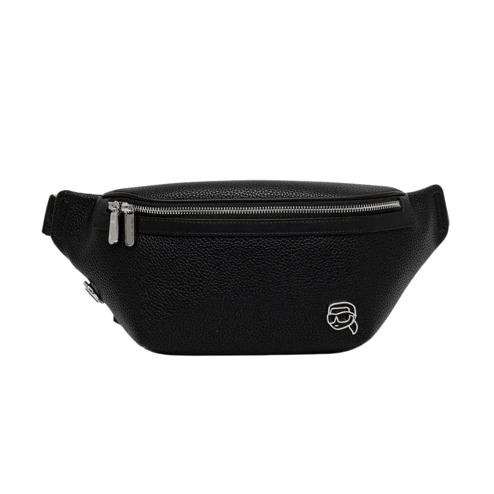 KARL LAGERFELD Czarna nerka męska Ikon Outline Bumbag