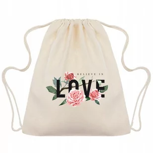 WORKOPLECAK BEŻOWY Do Szkoły Na Buty MIŁOŚĆ Wzory - Plecaki szkolne i tornistry - miniaturka - grafika 1