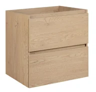 Szafki łazienkowe - Podwieszana szafka łazienkowa pod umywalkę jasny dąb 60 cm E6-N75 - miniaturka - grafika 1