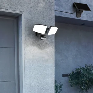 Heitronic Zewnętrzny kinkiet solarny LED Duplex, 2-punktowy, montaż narożny - Lampy ogrodowe - miniaturka - grafika 1