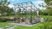Szklarnie ogrodowe - VITAVIA szklarnia PLAYA 7600 szkło 3 mm + PC 6 mm czarna LG4132 - miniaturka - grafika 1