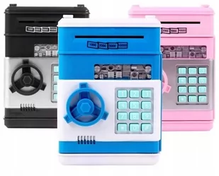 Sejf Skarbonka Bankomat Na Monety Banknoty + Pin - Skarbonki - miniaturka - grafika 1