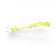 Sztućce dla dzieci - Babyono Miękka łyżeczka silikonowa dla niemowląt Baby`s Smile limonkowa - miniaturka - grafika 1