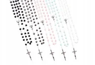 Różańce - Różaniec do Pierwszej Komunii serce kolor pudrowy - miniaturka - grafika 1