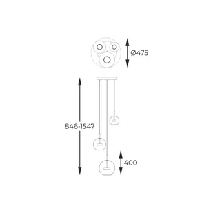 Minimalistyczna lampa LED do salonu P0428-03L-F4AC z serii ENCELADUS - Lampy sufitowe - miniaturka - grafika 2