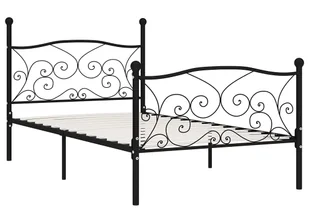 Czarne metalowe łóżko rustykalne 90x200 cm N2-N63 - Łóżka Czarne metalowe łóżko rustykalne 90x200 cm N2-N63 - Łóżka - miniaturka - grafika 1