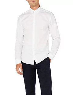 Casual Friday Męska koszula biznesowa Slim Fit 500924, biały (Bright White 50105), XXL - Koszule męskie - miniaturka - grafika 1