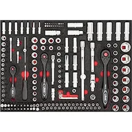 Klucze i nasadki - Vigor komplet narzędzi klucz nasadowy, napęd czworokątny 6,3 MM 1/4 cala, 10 MM 3/8 cala i 12,5 MM 1/2 cala, 1 sztuki, v4188 - miniaturka - grafika 1