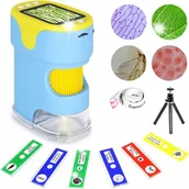 Mikroskopy i lupy - KIESZONKOWY MIKROSKOP CYFROWY LED PREPARATY DO MIKROSKOPU KAMERA APARAT USB - miniaturka - grafika 1