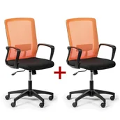 Fotele i krzesła biurowe - B2B Partner Krzesło biurowe Base 1 + 1 GRATIS, pomarańczowy 415083 - miniaturka - grafika 1