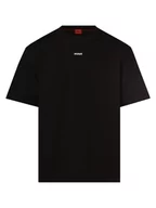 Koszulki męskie - HUGO - T-shirt męski  Dapolino, czarny - miniaturka - grafika 1