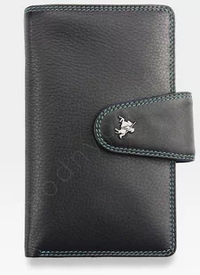 Visconti Portfel Damski Skórzany Mulikolor SP30 - Czarny Multi - Portfele - miniaturka - grafika 1