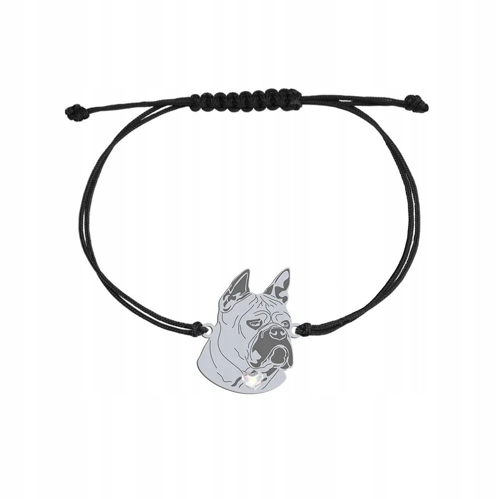 Bransoletka Srebrna z psem Chongqing Dog 925 Prezent sznurek GRAWER GRATIS