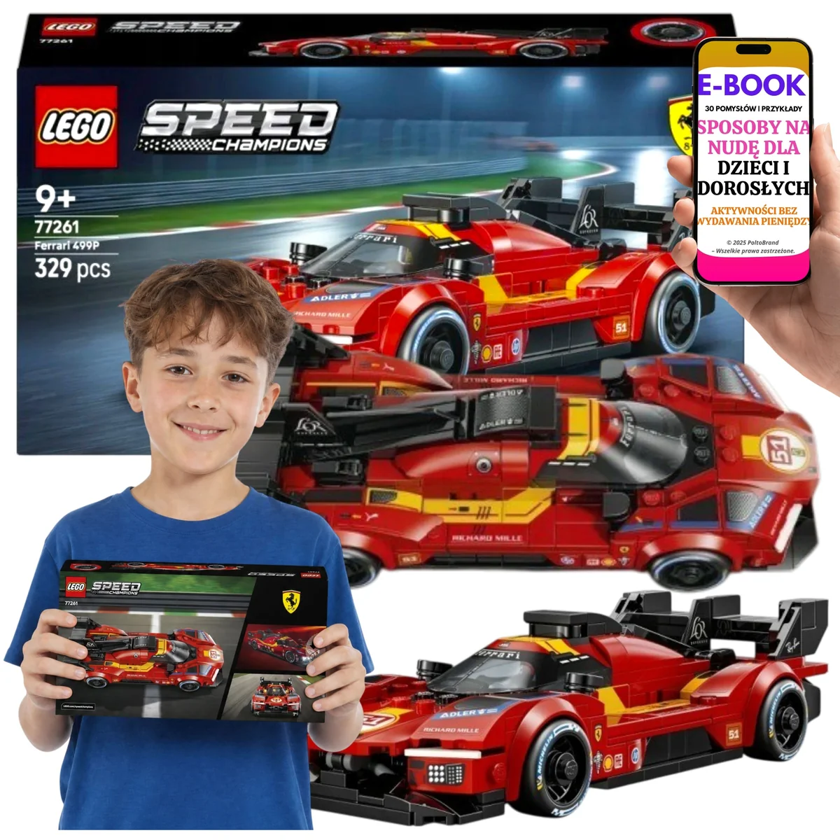 LEGO SPEED CHAMPIONS Ferrari 499P 9 lat+ 77261