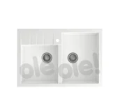 Zlewozmywaki - QUADRON Zlew BILL 120 snow white + syfon INOX - miniaturka - grafika 1