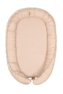 Kokony niemowlęce - Gniazdko niemowlęce Prestige Linen 55x80 brzoskwiniowy materacyk pozycjonujący - miniaturka - grafika 1
