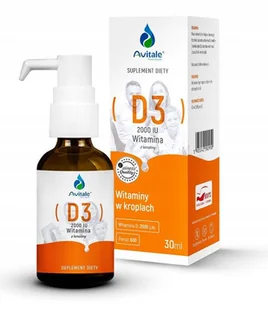 Avitale Witamina D3 2000 IU x 30 ml - Witaminy i minerały - miniaturka - grafika 1