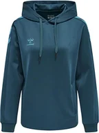 Bluzy damskie - Hummel Damska bluza Hmlcore Xk Poly Sweat Hoodie Woman Sweatshirt , , , niebieski Blue Coral M - miniaturka - grafika 1