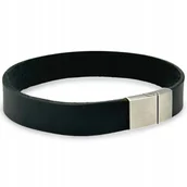 Bransolety męskie - Męska Bransoletka Skórzana - Wyjątkowy Design - Parker Quality -ROZMIAR L - miniaturka - grafika 1