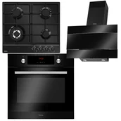 Zestawy AGD - Zestaw AGD do zabudowy Amica Płyta Gazowa PGA 6111APB + Piekarnik EB 7541DB FINE + Okap OKC 624S - miniaturka - grafika 1