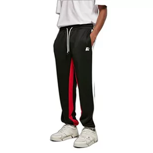 STARTER BLACK LABEL Męskie spodnie treningowe Starter Laser Track Pants, czarne/czerwone/białe, XL - Spodenki męskie - miniaturka - grafika 1