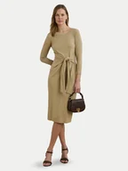 Sukienki - LAUREN RALPH LAUREN Sukienka codzienna 200973598001 Beżowy Slim Fit - miniaturka - grafika 1