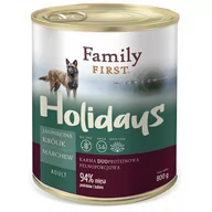 Mokra karma dla psów - FamilyFirst Jagnięcina+królik+marchew adult 800g - miniaturka - grafika 1