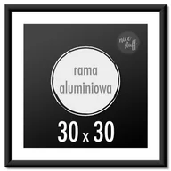 Ramki na zdjęcia - Ramka na zdjęcia 30x30 cm Ramki aluminiowe kwadratowa czarna - miniaturka - grafika 1
