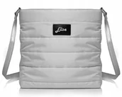 Torby i wózki na zakupy - PIKOWANA DAMSKA TOREBKA WOREK SOLOME SZARA SHOPPERKA - miniaturka - grafika 1