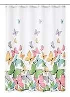 Zasłony prysznicowe - Kleine Wolke Butterflies Tekstylna Zasłona prysznicowa Multicolor 180x180 cm - miniaturka - grafika 1