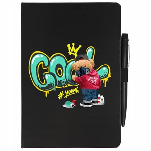 NOTES CZARNY A5 + DŁUGOPIS MOTYWACJA CYTATY Wzory - Zeszyty szkolne - miniaturka - grafika 1