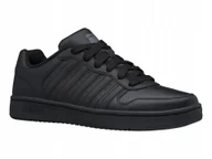 Sneakersy męskie - Buty męskie sportowe K-Swiss Court Palisades czarne skórzane sneakersy - miniaturka - grafika 1