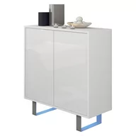Komody - Komoda Mała KIN-03 King MebloCross Craft Złoty / Biały Połysk - miniaturka - grafika 1