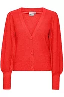 Kurtki damskie - ICHI Damska kurtka z dzianiny IHDUSTY CA4, 171664/Poppy Red, S, 171664 / Poppy Red, S - miniaturka - grafika 1
