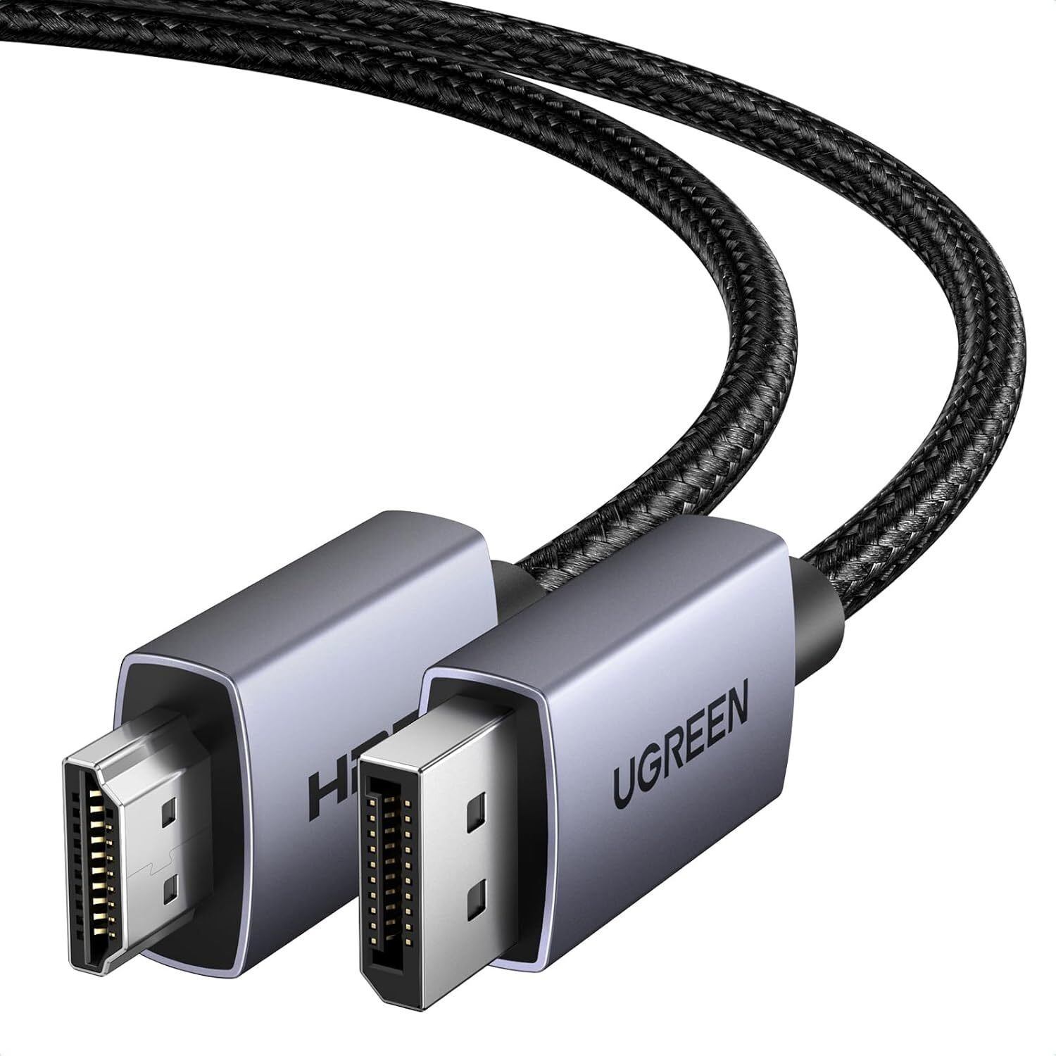 Kabel Ugreen DisplayPort DP wtyczka - wtyczka HDMI jednokierunkowa 4K@30Hz 1m czarny DP125 UGREEN