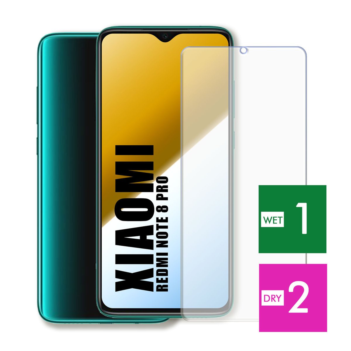 WZMOCNIONE SZKŁO DO XIAOMI REDMI NOTE 8 PRO SZYBKA HARTOWANE 9H JAKOŚĆ