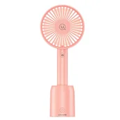 Gadżety USB - Usams Wentylator USB USAMS Wiatrak ze stacją dokującą różowy/pink ZB39MF03 US-ZB039 66338-uniw - miniaturka - grafika 1