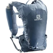 Plecaki - Salomon, lekki plecak do biegania o pojemności 6 l, w zestawie 2 wkłady Soft Flasks o pojemności 500 ml, AGILE 6 SET, COPEN BLUE, LC1305800 - miniaturka - grafika 1